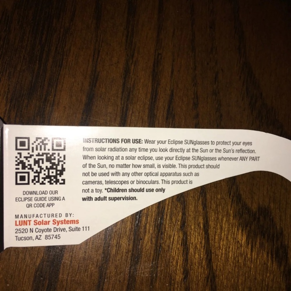 Solar eclipse glasses - Picture 2 of 2